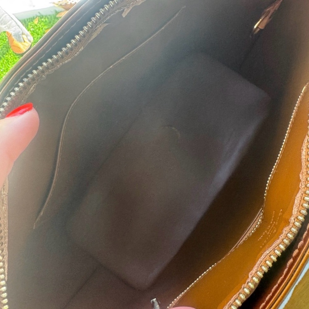 Louis Vuitton Vernis Tote Bronze Patent Monogram Shoulder Bag Authentic LV - Picture 12 of 12